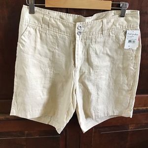 Fresh Produce khaki shorts, NWT, linen, size 10